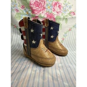 Boot Barn American‎ Flag Themed Baby Cowboy Boots Size 1
